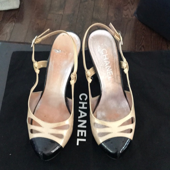 CHANEL | Shoes | Authentic Chanel Beige Pink Rose Nude And Black | Poshmark